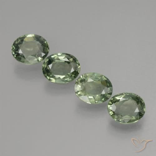 2.80ct Natural Light Green Sapphire, Oval Cut, 6x5 mm