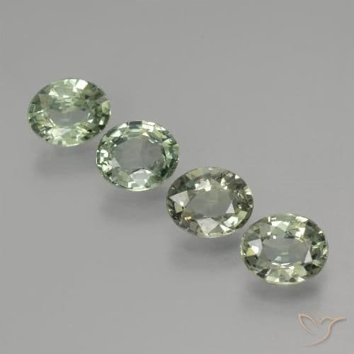 2.99ct Natural Light Green Sapphire, Oval Cut, 6x4.9 mm