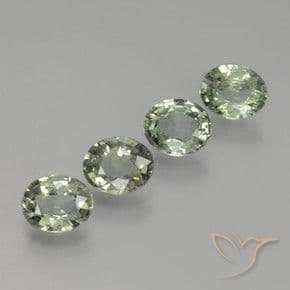 2.99ct Natural Light Green Sapphire, Oval Cut, 6x4.9 mm