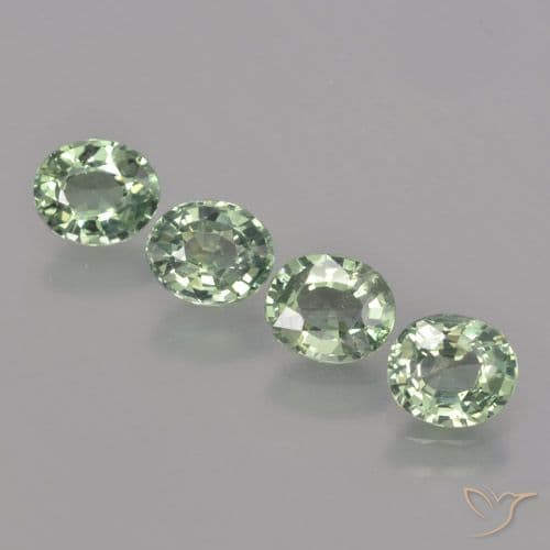 3.28ct Natural Mossy Green Sapphire, Oval Cut, 5.9x5 mm