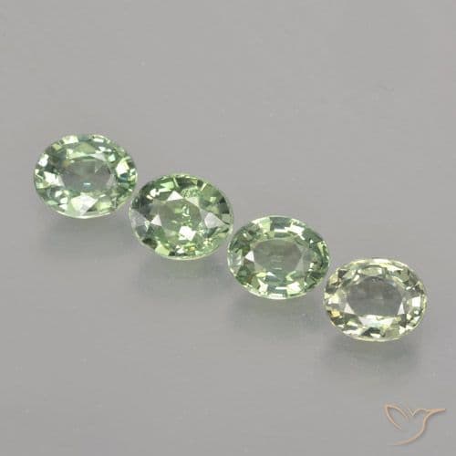 3.22ct Natural Mossy Green Sapphire, Oval Cut, 6x4.9 mm