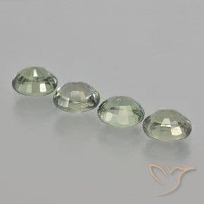 3.85ct Natural Light Green Sapphire, Oval Cut, 6.1x4.9 mm