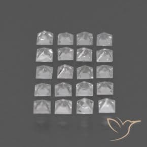 1.42ct Natural White Sapphire, Square, 2.2x2.1 mm