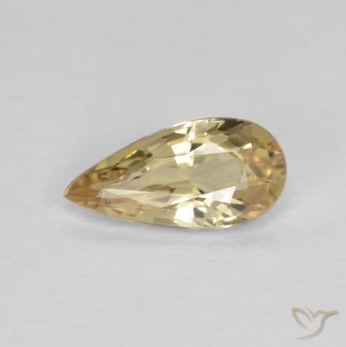 0.54ct Natural Cream Sapphire, Pear Shape, 7.5x3.7 mm
