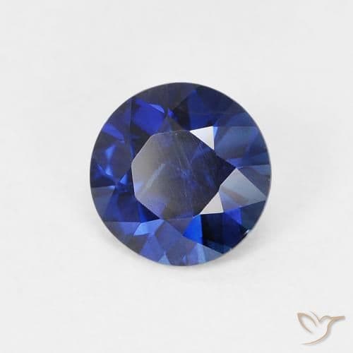 0.58ct Natural Twilight Blue Sapphire, Round Cut, 4.99 mm