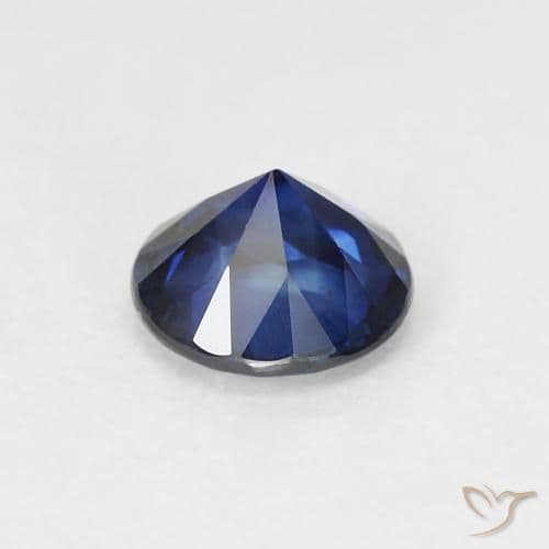 0.58ct Natural Twilight Blue Sapphire, Round Cut, 4.99 mm