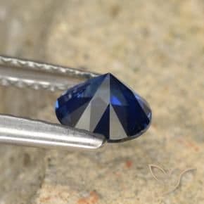 0.57ct Natural Twilight Blue Sapphire, Round Cut, 5.00 mm