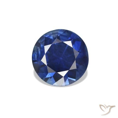 0.57ct Natural Twilight Blue Sapphire, Round Cut, 5.02 mm