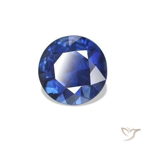 0.57ct Natural Twilight Blue Sapphire, Round Cut, 5.02 mm