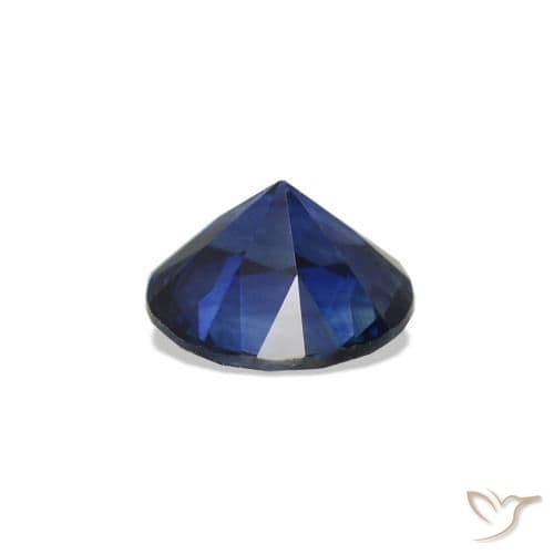 0.57ct Natural Twilight Blue Sapphire, Round Cut, 5.02 mm