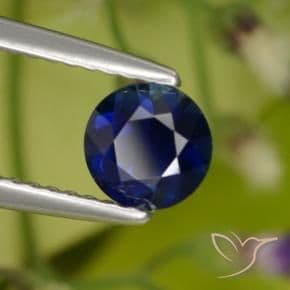 0.77ct Natural Twilight Blue Sapphire, Round Cut, 5.50 mm