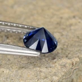 0.63ct Natural Twilight Blue Sapphire, Round Cut, 5.13 mm