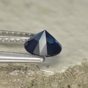 0.70ct Natural Twilight Blue Sapphire, Round Cut, 5.42 mm