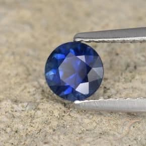 0.69ct Natural Navy Blue Sapphire, Round Cut, 5.20 mm