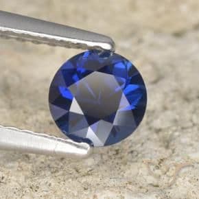 0.66ct Natural Twilight Blue Sapphire, Round Cut, 5.14 mm