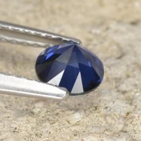 0.66ct Natural Twilight Blue Sapphire, Round Cut, 5.14 mm