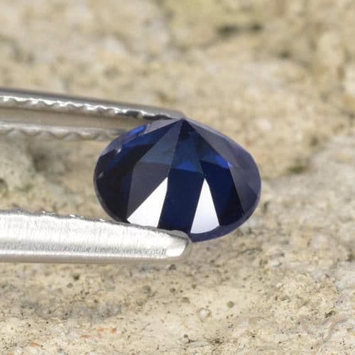 0.55ct Natural Twilight Blue Sapphire, Round Cut, 4.96 mm