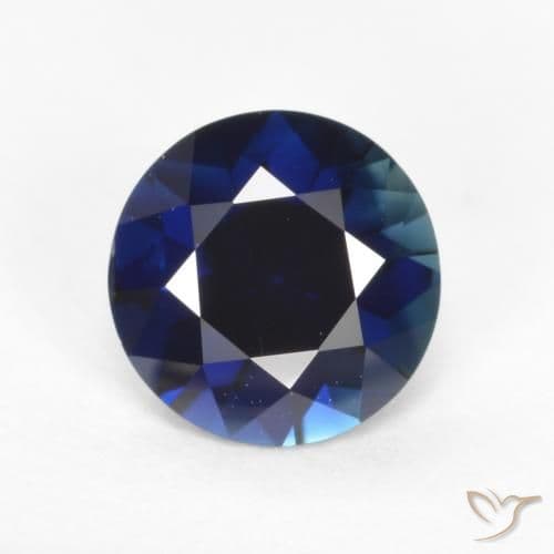 0.64ct Natural Twilight Blue Sapphire, Round Cut, 5.17 mm