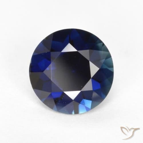 0.64ct Natural Twilight Blue Sapphire, Round Cut, 5.17 mm
