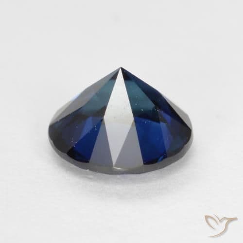 0.64ct Natural Twilight Blue Sapphire, Round Cut, 5.17 mm