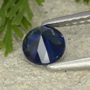 0.53ct Natural Navy Blue Sapphire, Round Cut, 4.77 mm