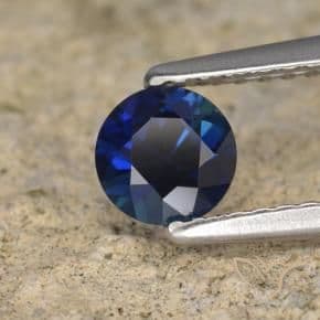 0.58ct Natural Deep Blue Sapphire, Round Cut, 5.00 mm