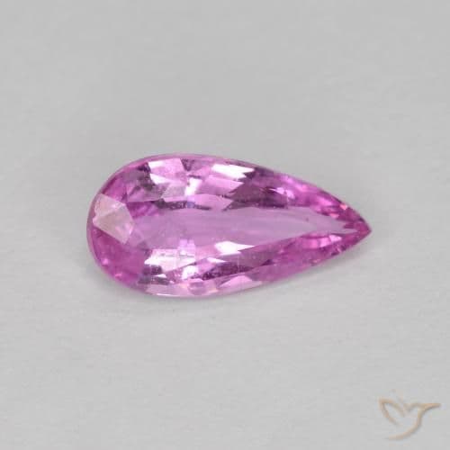 0.52ct Medium Purple Sapphire, Pear Shape, 7.5x3.7 mm