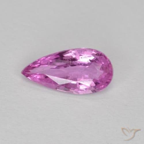 0.52ct Medium Purple Sapphire, Pear Shape, 7.5x3.7 mm