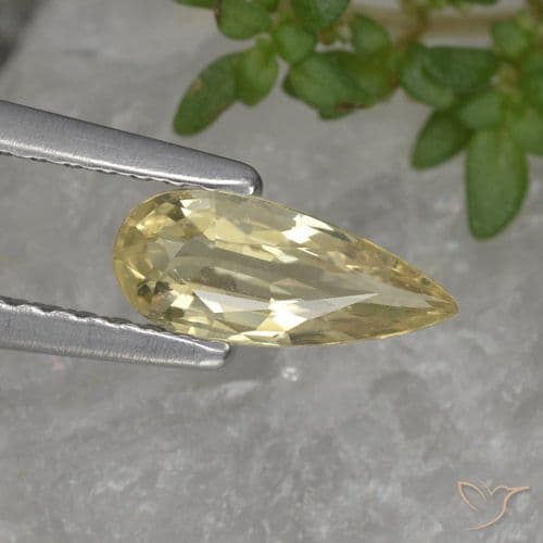 0.60ct Natural Dark Orange-Gold Sapphire, Pear Shape, 6x4 mm