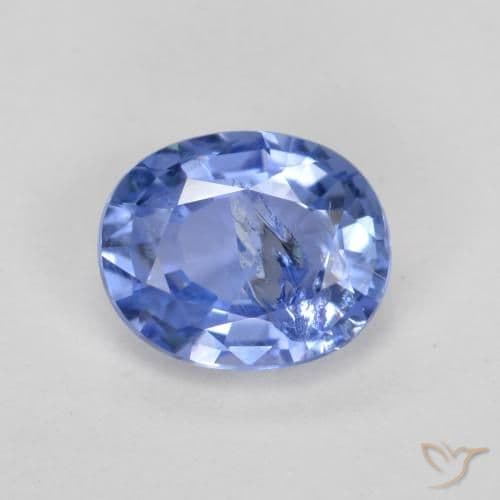 0.67ct Natural Pastel Blue Sapphire, Oval Cut, 6x4.9 mm