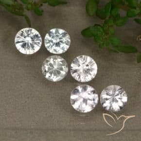 2.36ct Natural White Sapphire, Round Cut, 4.48 mm