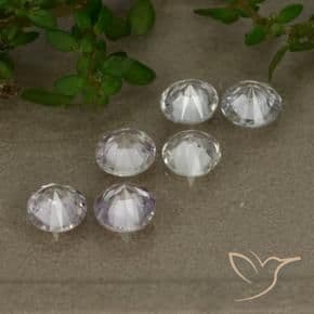 2.36ct Natural White Sapphire, Round Cut, 4.48 mm