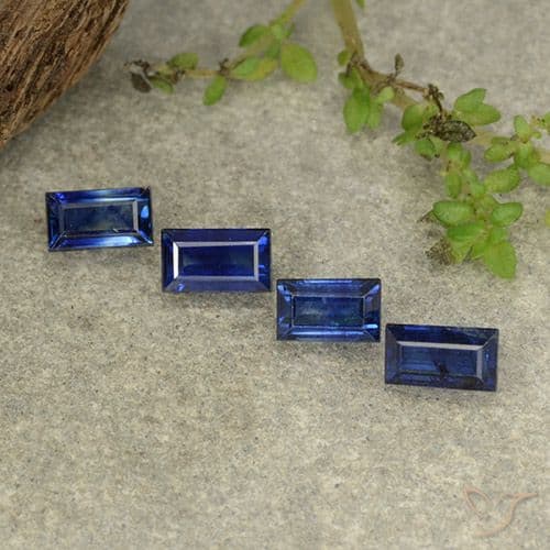 2.20ct Natural Twilight Blue Sapphire, Baguette, 5.5x3.1 mm