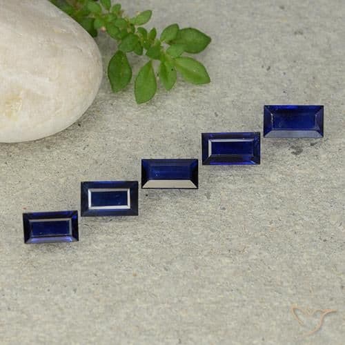 2.20ct Natural Twilight Blue Sapphire, Baguette, 5.5x3.1 mm