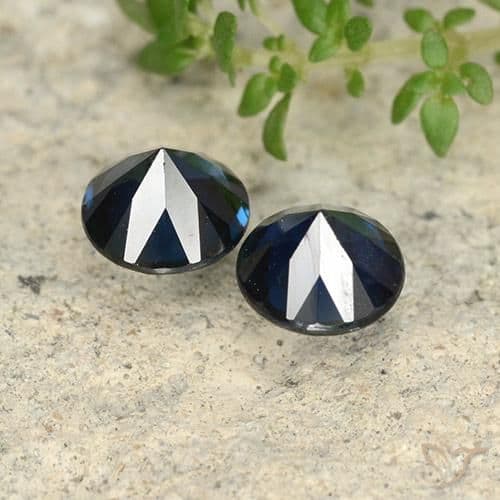 1.26ct Natural Midnight Blue Sapphire, Round Cut, 5.12 mm