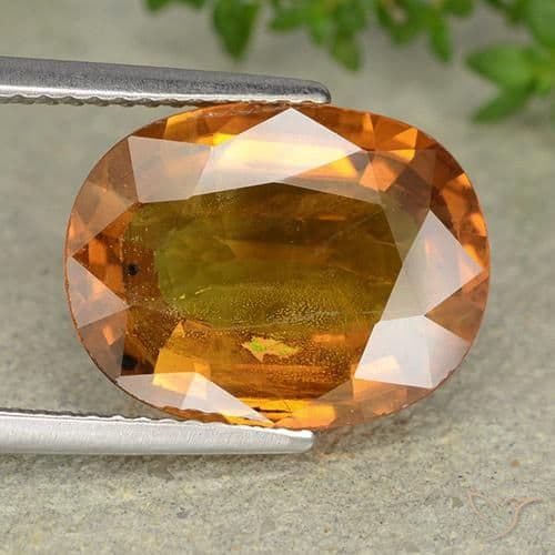 7.82ct Brownish Orange Sapphire, Oval Cut, 14.5x11.1 mm