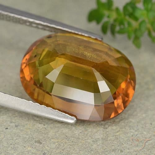 7.82ct Brownish Orange Sapphire, Oval Cut, 14.5x11.1 mm