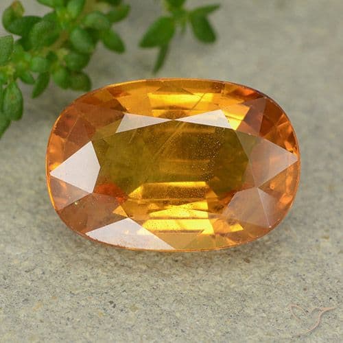 5.99ct Natural Medium Orange Sapphire, Oval Cut, 13.3x9.1 mm
