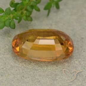 5.99ct Natural Medium Orange Sapphire, Oval Cut, 13.3x9.1 mm