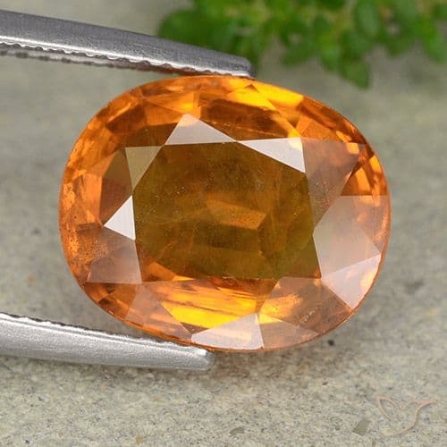 6.70ct Medium-Dark Orange Sapphire, Oval Cut, 12.7x10.4 mm