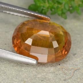 6.70ct Medium-Dark Orange Sapphire, Oval Cut, 12.7x10.4 mm