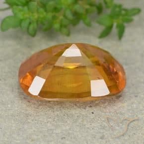 6.35ct Deep Orange-Gold Sapphire, Cushion Cut, 13.6x9.5 mm