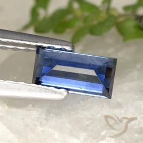 0.51ct Natural Dark Blue Sapphire, Baguette, 5.9x3.1 mm