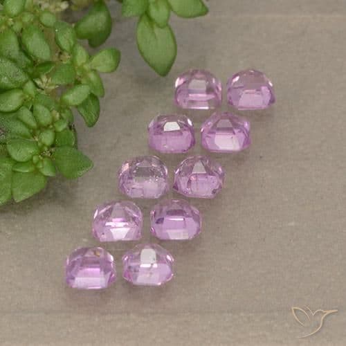 1.59ct Light Royal Purple Pink Sapphire, Emerald Cut, 2.8x2.7 mm