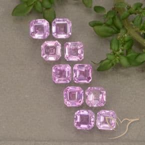 1.64ct Natural Light Pink Sapphire, Emerald Cut, 2.8x2.8 mm