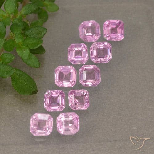 1.59ct Light Royal Purple Pink Sapphire, Emerald Cut, 2.8x2.7 mm