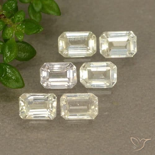 1.60ct Light Pineapple Yellow Sapphire, Emerald Cut, 4x3 mm