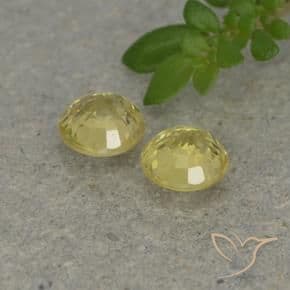 0.88ct Natural Light Yellow Sapphire, Round Cut, 4.44 mm