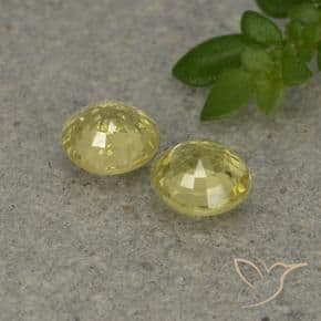 0.89ct Natural Light Yellow Sapphire, Round Cut, 4.50 mm