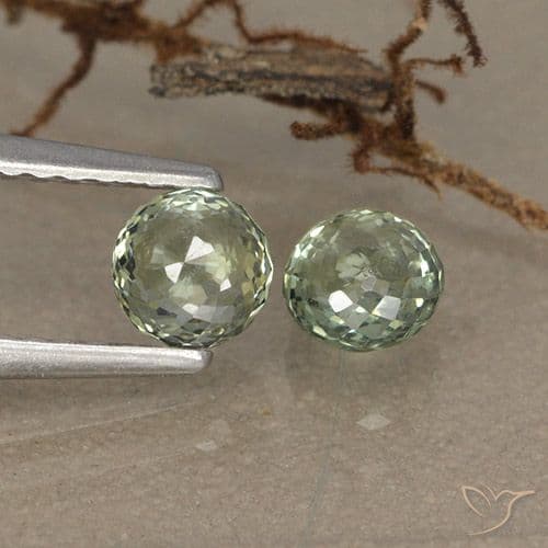 0.83ct Natural Pale Green Sapphire, Round Cut, 5.43 mm